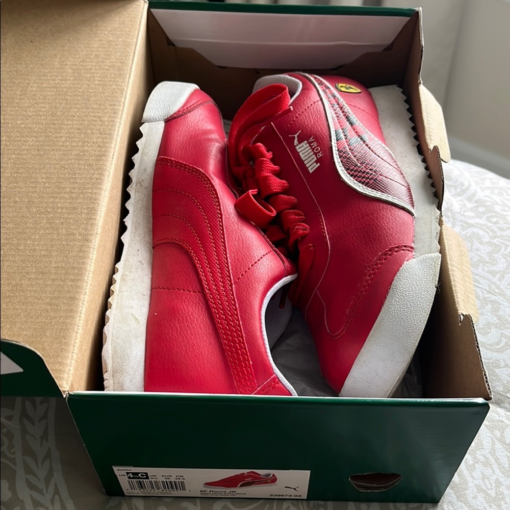 Puma Classic Red and White Sneakers